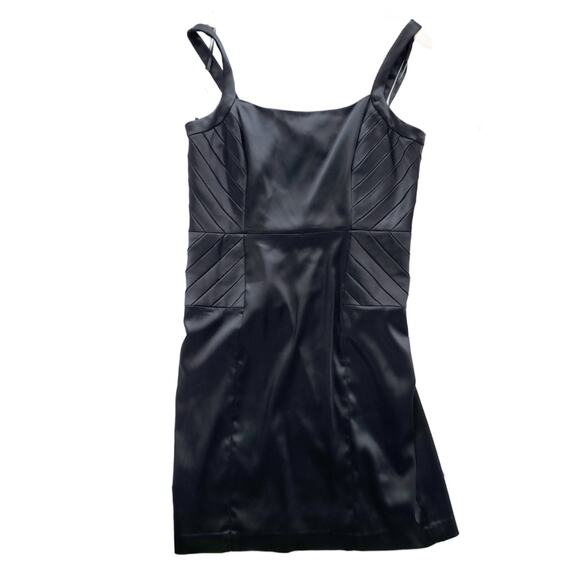 Calvin Klein Black  Stretch Satin Sleeveless Sheath Dress Size 12 Cocktail Party - Picture 8 of 10